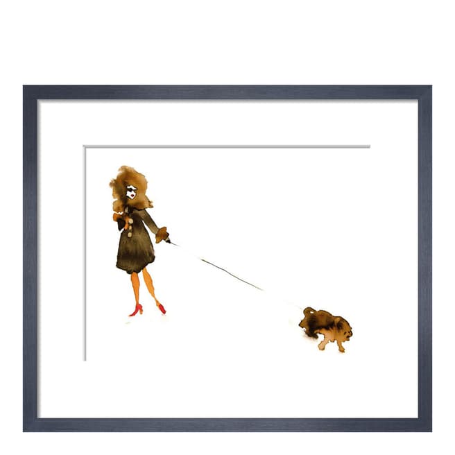 Paragon Prints What To Wear When Walking The Dogs 4 36x28cm Framed Print