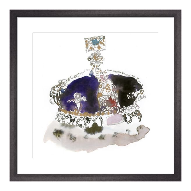 Bridget Davies Purple Crown  30x30cm Framed Print