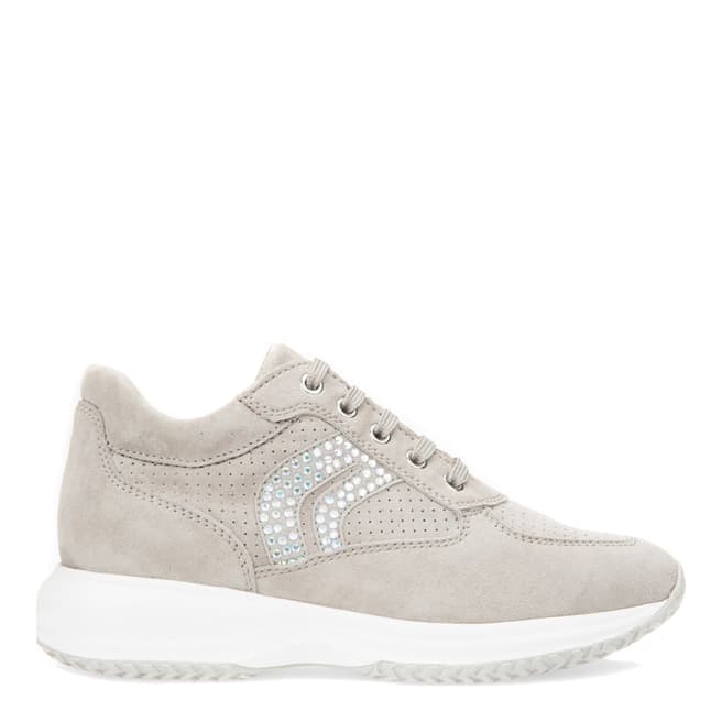 Geox Women's Grey Suede Chunky Trainers