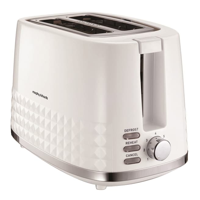 Morphy Richards White Dimensions 2 Slice Toaster