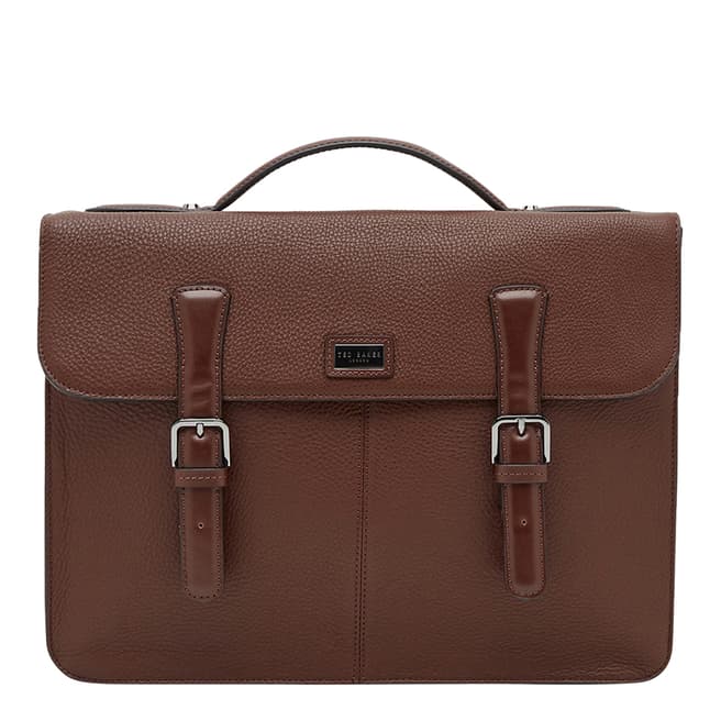 Ted Baker Mens Tan Leather Bengal Satchel