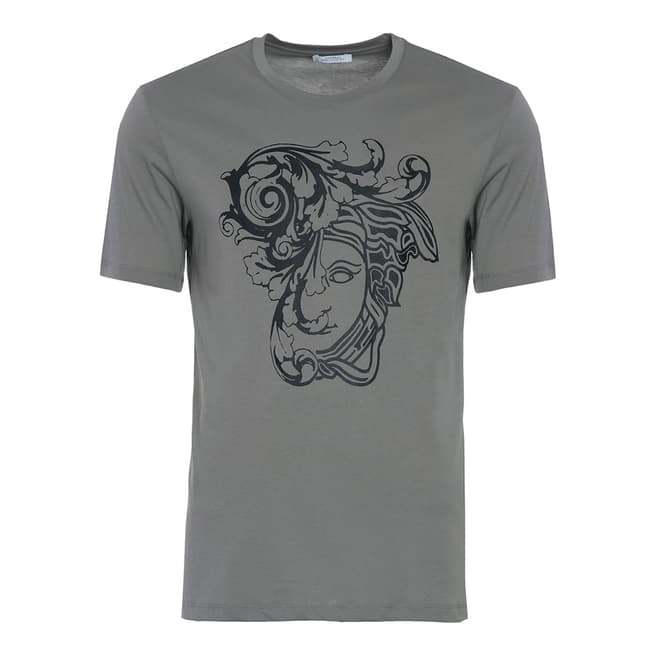 Versace Grey Graphic Logo T-Shirt