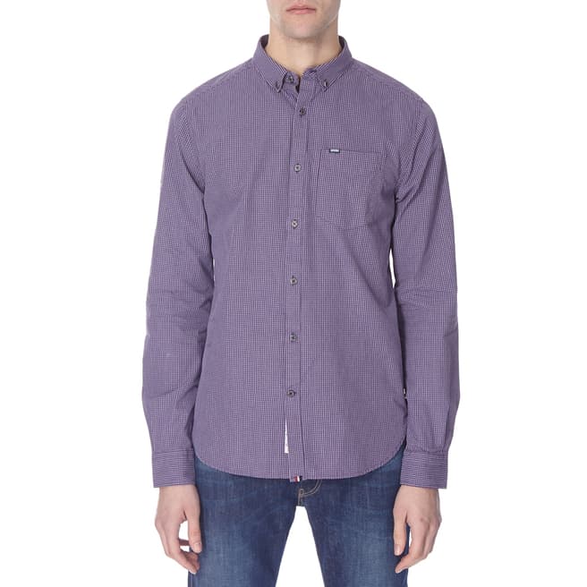 Superdry Purple London Button Down Cotton Shirt