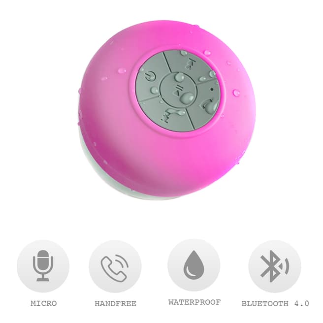 Confetti Mini Ultra Portable Waterproof Ipx 4 Stereo Wireless Bluetooth Speaker- Pink