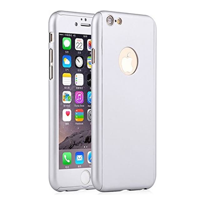 Confetti Protection Case -  Front & Back  With Integrated Protection Glass, Silver - iPhone 6