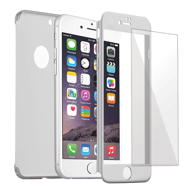 Confetti Protection Case With Integrated Protection Glass Silver iPhone 6+