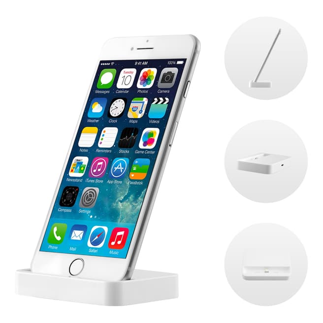 Confetti Desktop Docking Station - iPhone 5/6/7/8/X - White