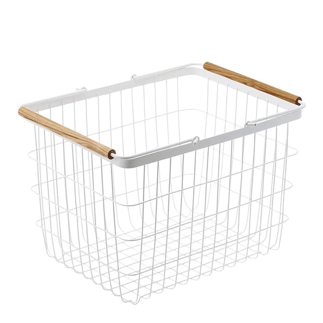 Yamazaki Tosca Laundry Basket Medium White