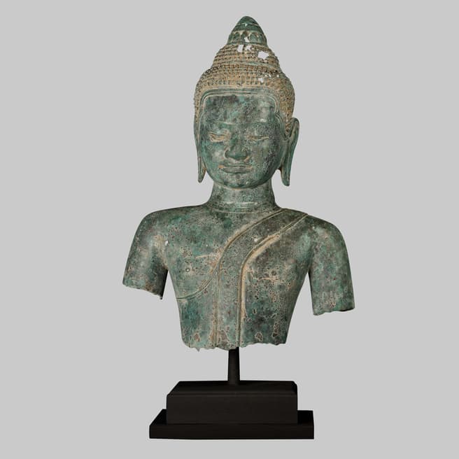 Eastern Treasures 19th Century Antique Southeast Asia Khmer Buddha Torso Statue