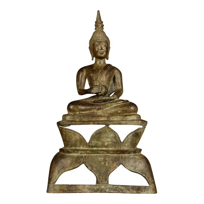 Eastern Treasures 19th Century Antique Laos Charity Gautama Buddha Statue