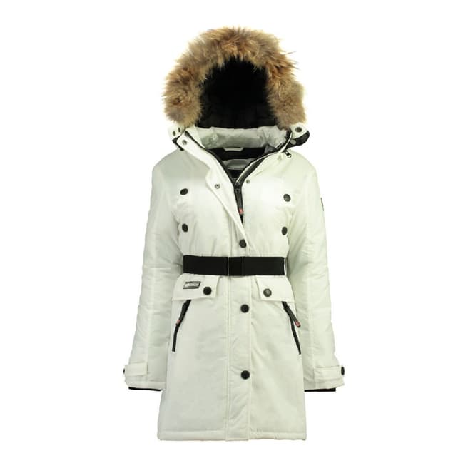 Geographical Norway Women's White Acaba Parka