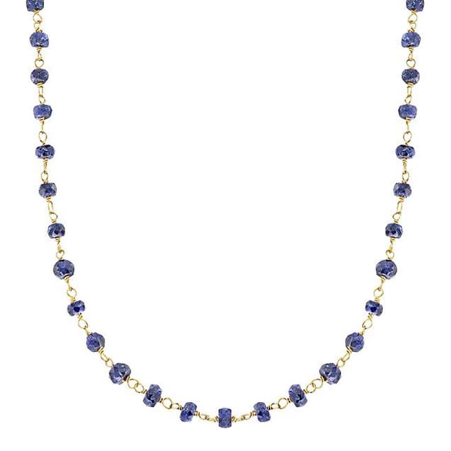 Liv Oliver Gold Plated Plated Sapphire Necklace