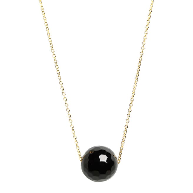 Chloe Collection by Liv Oliver Gold Onyx Necklace