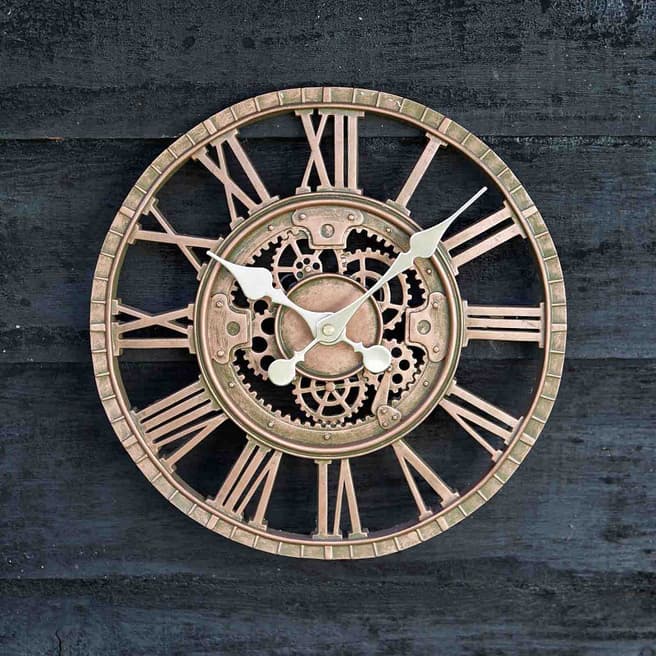 Smart Garden Bronze Newby Mechanical Wall Clock 30cm
