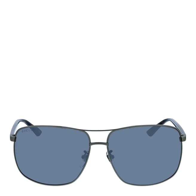 Gucci Men's Grey Sunglasses 66mm