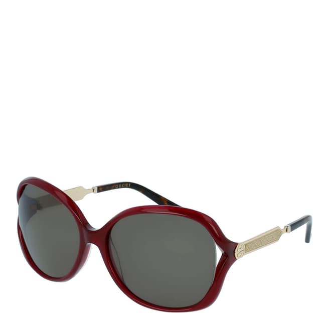 Gucci Women's Burgundy Sunglasses 60mm
