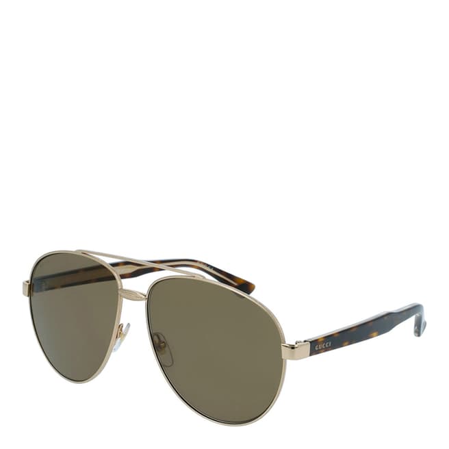 Gucci Unisex Gold Sunglasses 61mm