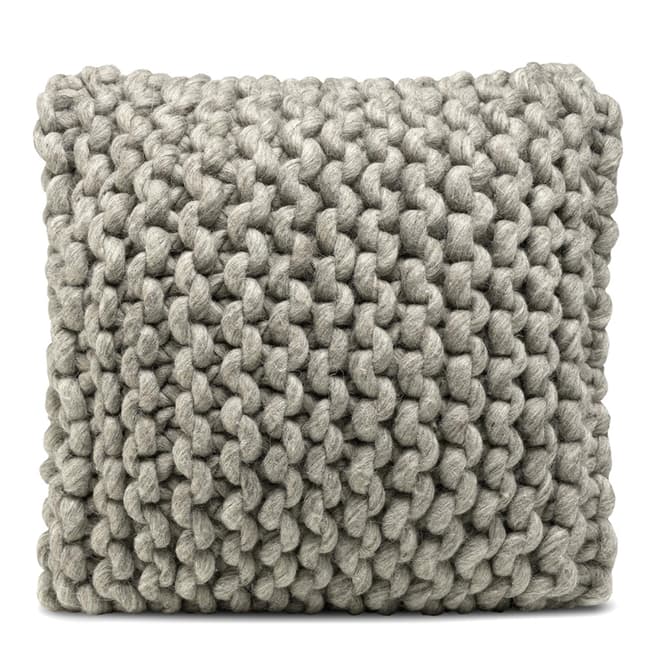 Happy Friday Dark Grey Wool Cushion Cover 50x50cm