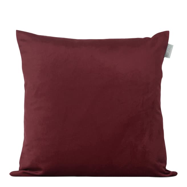Happy Friday Burgundy Velvet Cushion Cover 45x45cm
