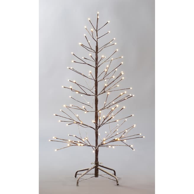 Festive Warm White Snowy Twig Tree 120cm