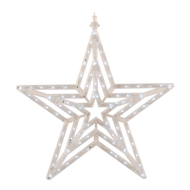 Festive White LED Star 60cm