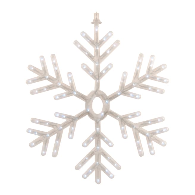 Festive White LED Snowflake 60cm