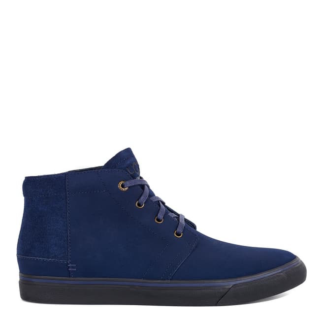 UGG Men's Navy Leather & Suede Colin High Tope Sneaker