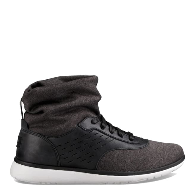 UGG Women's Black Leather Isaly Sneaker 