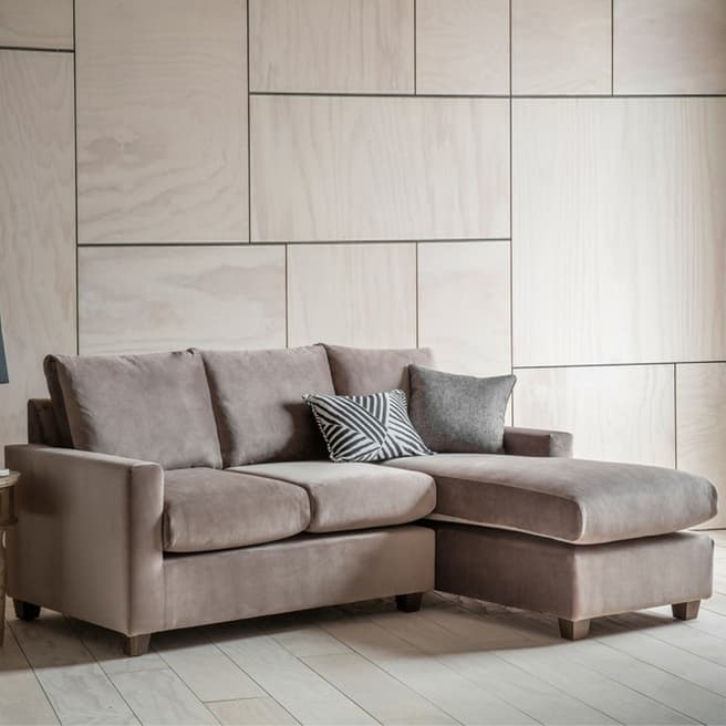 Gallery Living Stratford Left Hand Chaise Sofa in Brussels Taupe