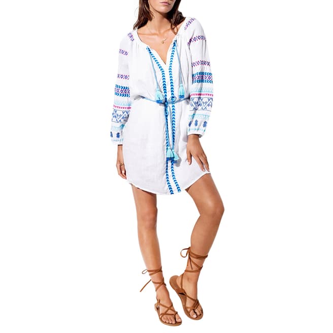 Seafolly White Folk Embroidered Dress