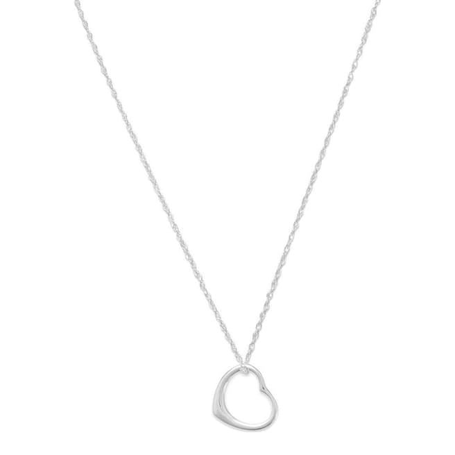 Chloe Collection by Liv Oliver Silver Plated Floating Heart Necklace