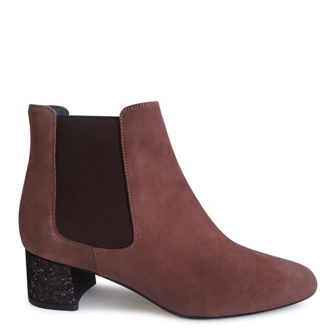 Elia B Pink Suede Malu Ankle Boot