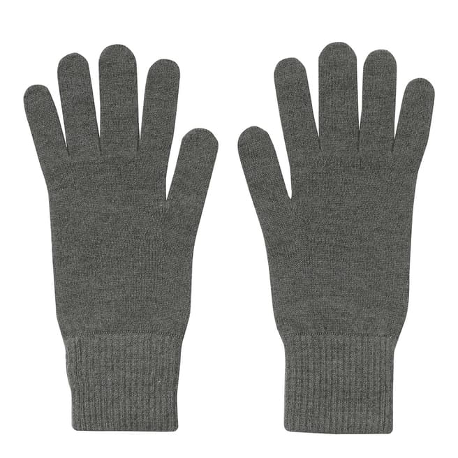 Laycuna London Khaki Ribbed Short Cashmere Gloves