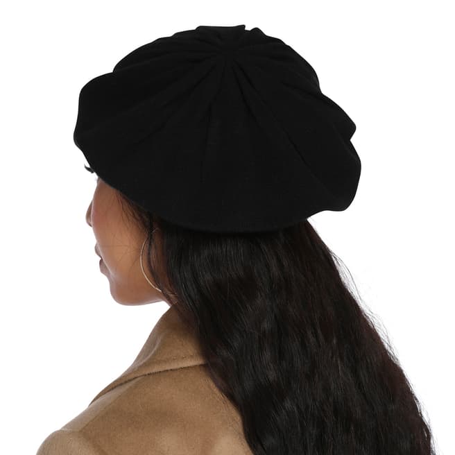 Black Cashmere Beret Hat