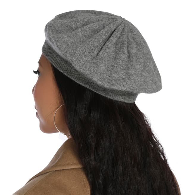  Grey Cashmere Beret Hat