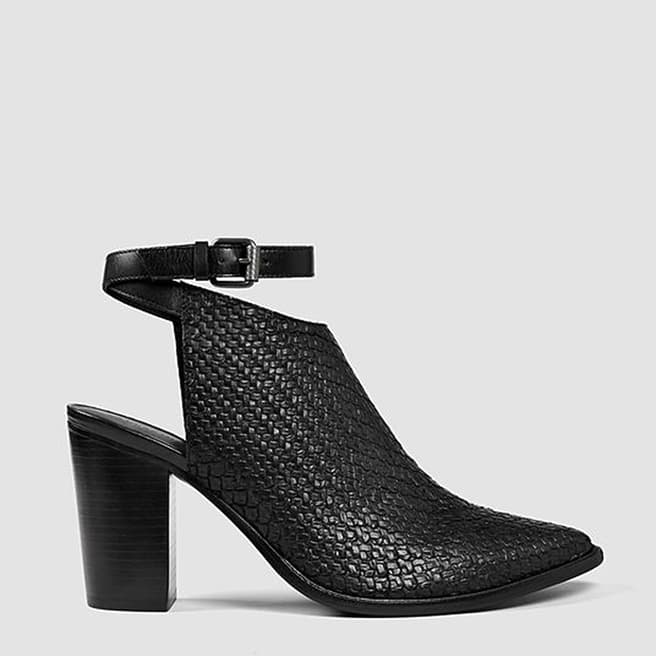 AllSaints Black Ivy Heeled Leather Boots