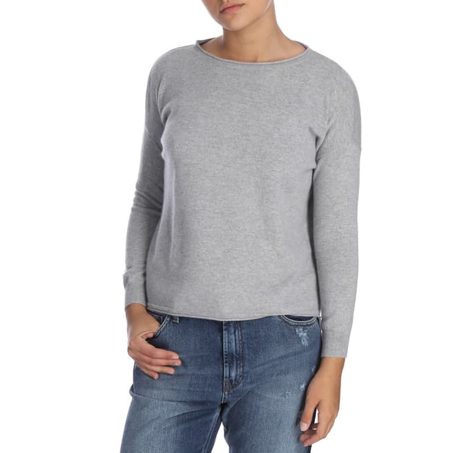 Cocoa Cashmere Long Sleeve Grey Cashmere Jumper