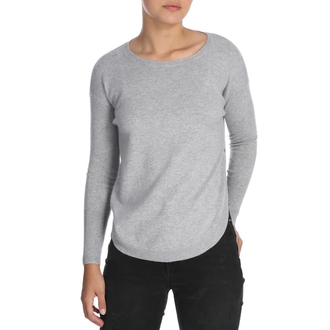 Cocoa Cashmere Grey Cashmere Long Sleeve Jumper