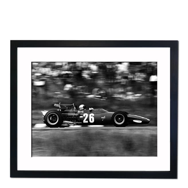 Metro Prints Clay Regazzoni in a Ferrari Framed Print, 40x50cm