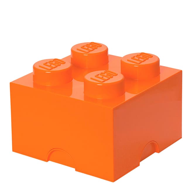 Lego Orange 4 Brick Storage Box