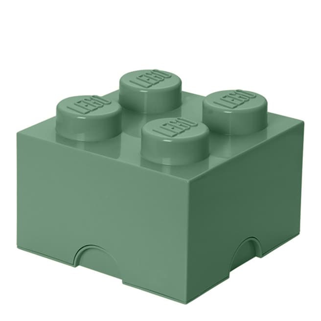 Lego Sand Green 4 Brick Storage Box