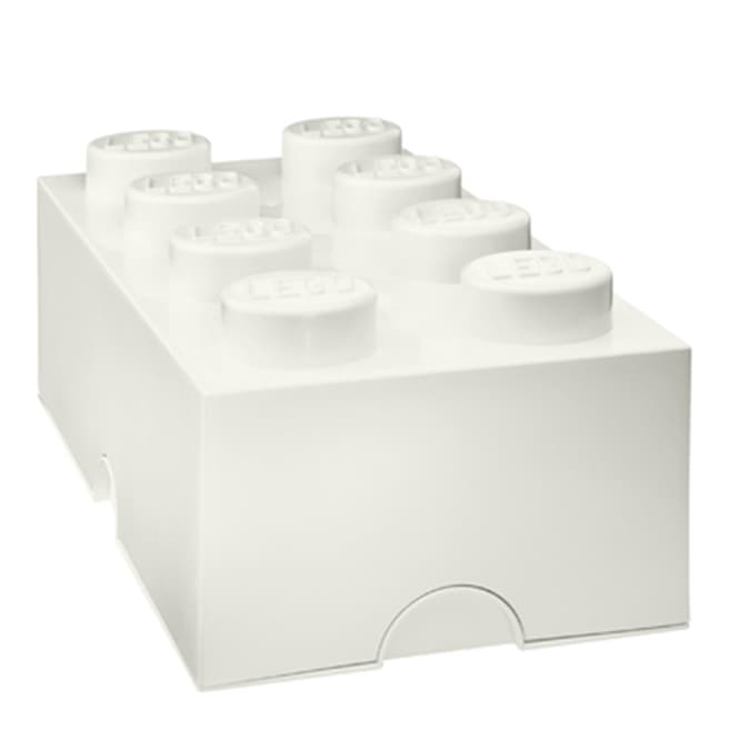 Lego White 8 Brick Storage Box