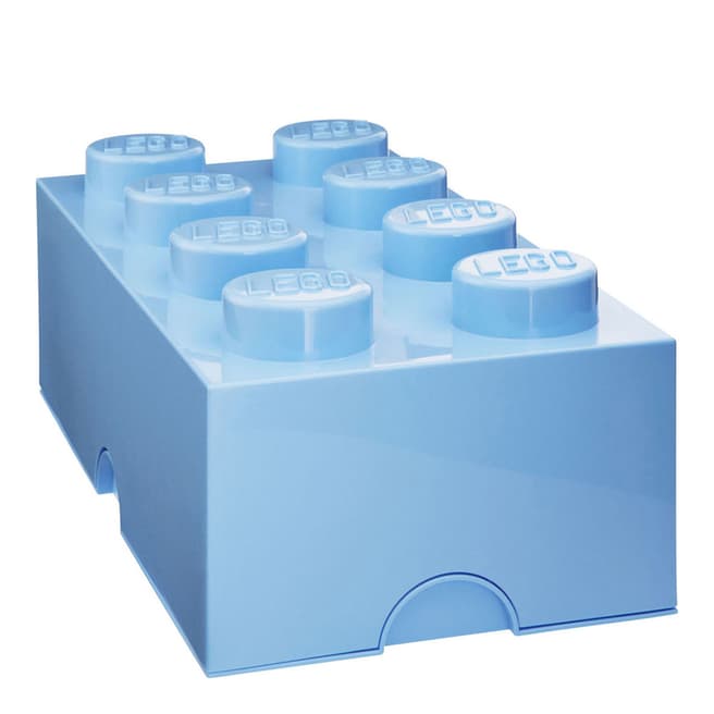 Lego Pale Blue 8 Brick Storage Box