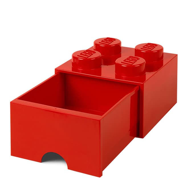 Lego Red 4 Brick Drawers