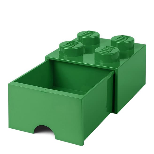 Lego Dark Green 4 Brick Drawers