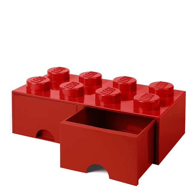 Lego Red 8 Brick Drawers