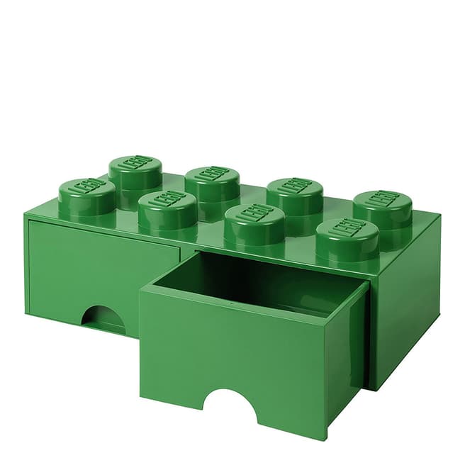 Lego Dark Green 8 Brick Drawers