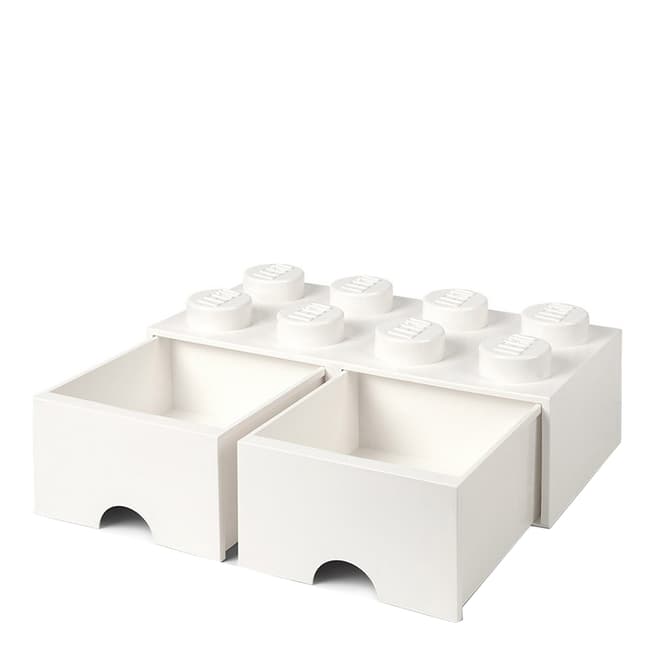 Lego White 8 Brick Drawers