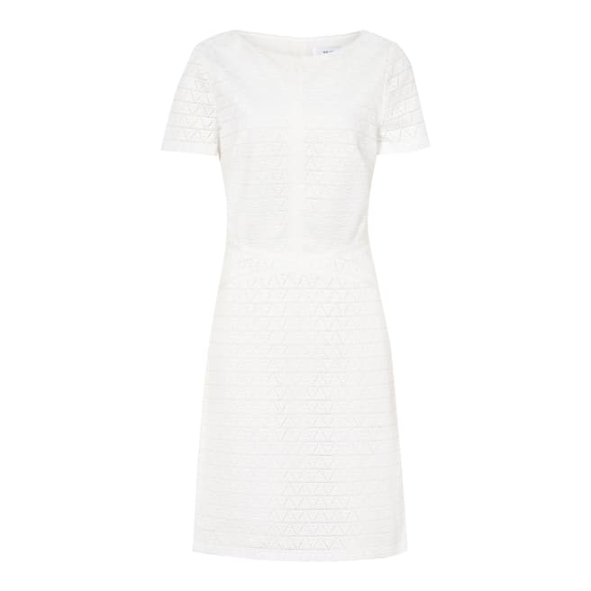 Reiss Off White Magnolia Lace Dress