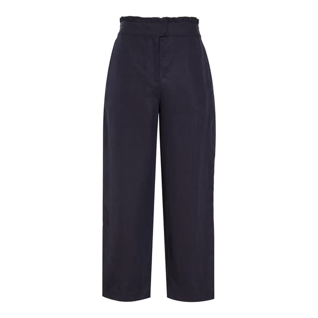 Reiss Night Navy Launi Cropped Trousers